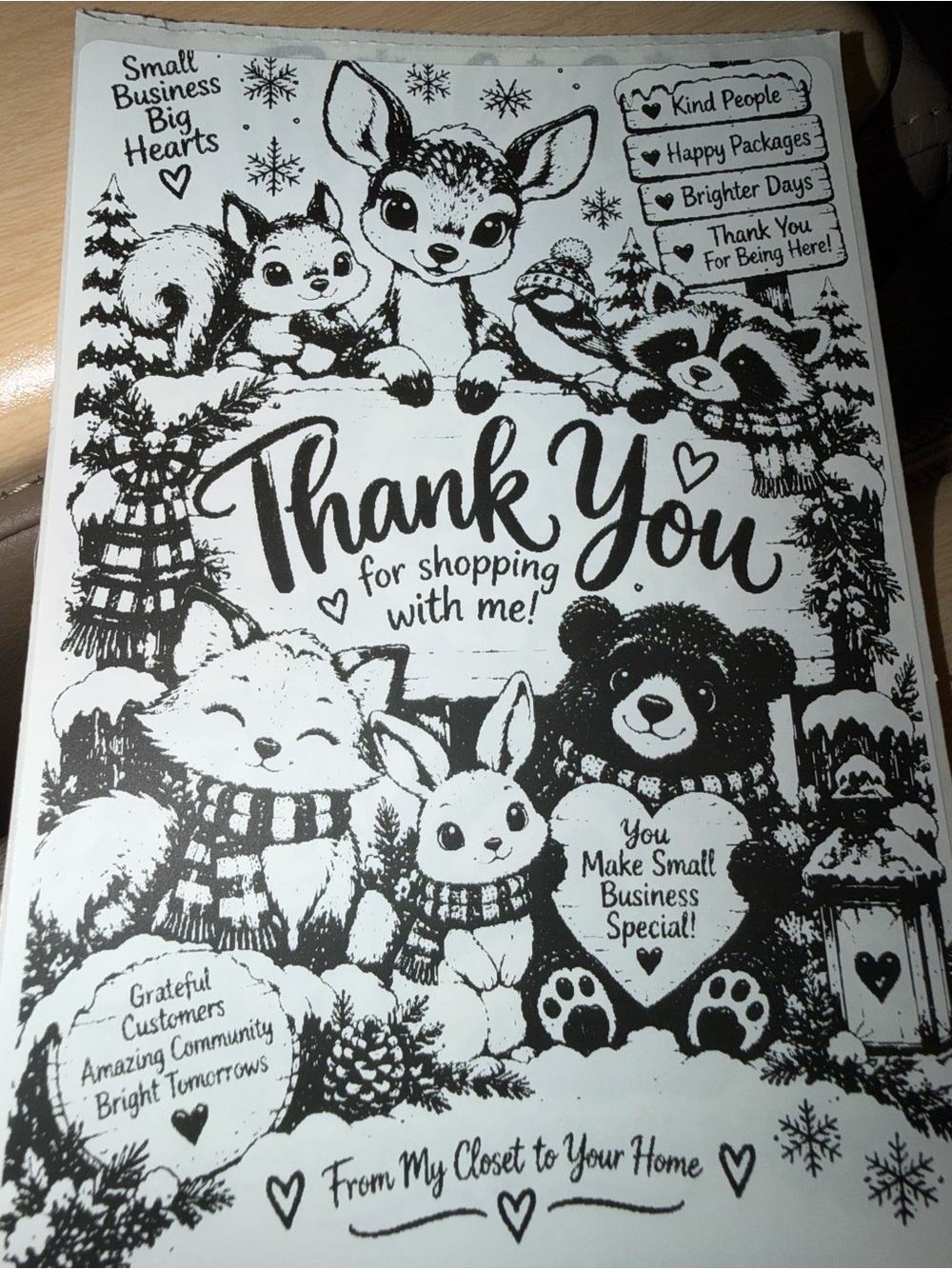 Thank You Shopping Sticker 50 count 4x6
